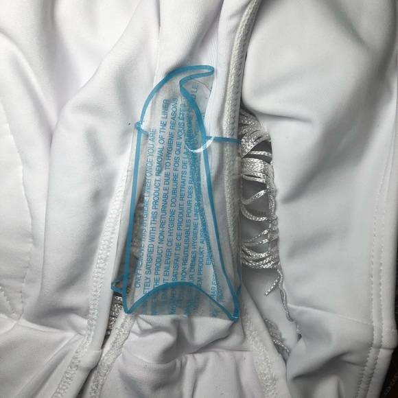 ASOS BRIDAL Fringe Applique Halter Plunge Swimsuit size 10 NWOT - Picture 8 of 9